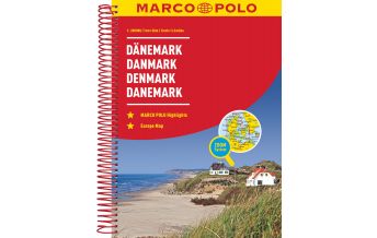 Road & Street Atlases MARCO POLO Reiseatlas Dänemark 1:200.000 Mairs Geographischer Verlag Kurt Mair GmbH. & Co.