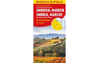 Road Maps Italy MARCO POLO Regionalkarte Italien 08 Umbrien, Marken 1:200.000 Mairs Geographischer Verlag Kurt Mair GmbH. & Co.