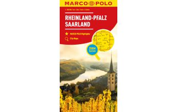 Road Maps Germany MARCO POLO Regionalkarte Deutschland 10 Rheinland-Pfalz, Saarland 1:200.000 Mairs Geographischer Verlag Kurt Mair GmbH. & Co.