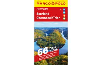 Road Maps Germany MARCO POLO Freizeitkarte 30 Saarland, Obermosel, Trier 1:115.000 Mairs Geographischer Verlag Kurt Mair GmbH. & Co.