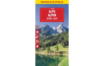 Road Maps MARCO POLO Reisekarte Alpen 1:650.000 Mairs Geographischer Verlag Kurt Mair GmbH. & Co.