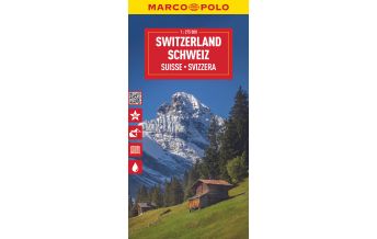 Road Maps Switzerland MARCO POLO Reisekarte Schweiz 1:275.000 Mairs Geographischer Verlag Kurt Mair GmbH. & Co.