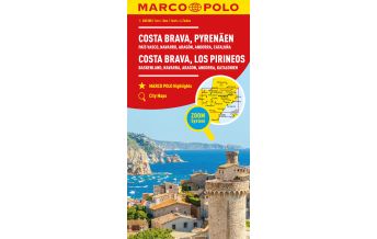 Straßenkarten MARCO POLO Regionalkarte Costa Brava, Pyrenäen 1:300.000 Mairs Geographischer Verlag Kurt Mair GmbH. & Co.