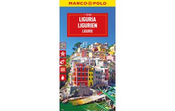 Straßenkarten MARCO POLO Regionalkarte Italien 05 Ligurien 1:200.000 Mairs Geographischer Verlag Kurt Mair GmbH. & Co.