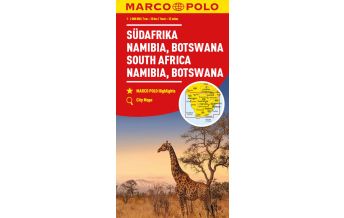 Straßenkarten Afrika MARCO POLO Kontinentalkarte Südafrika, Namibia, Botswana 1:2 Mio. Mairs Geographischer Verlag Kurt Mair GmbH. & Co.