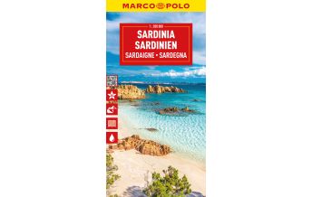 Straßenkarten MARCO POLO Reisekarte Italien 15 Sardinien 1:200.000 Mairs Geographischer Verlag Kurt Mair GmbH. & Co.