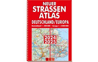 Road & Street Atlases Neuer Straßenatlas Deutschland/Europa 2024/2025 Naumann & Göbel Verlag
