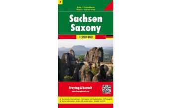 f&b Straßenkarten f&b Auto + Freizeitkarte 7, Sachsen 1:200.000 Freytag-Berndt und ARTARIA