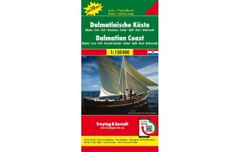 f&b Road Maps freytag & berndt Auto + Freizeitkarte Dalmatinische Küste 1:150.000 Top 10 Tips Freytag-Berndt und ARTARIA