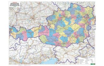f&b Road Maps Wandkarte-Markiertafel: Österreich Verwaltung politisch 1:500.000 Freytag-Berndt und Artaria