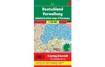 Europe Wandkarte: Deutschland Verwaltung Metallbestäbt 1:700.000 Freytag-Berndt und Artaria