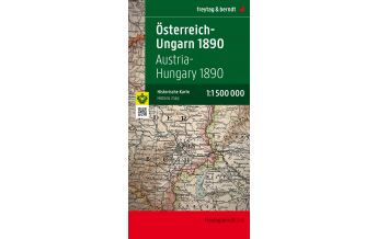 Nachdrucke historischer Karten Österreich-Ungarn 1890, 1:1,5 Mio., Historische Karte, freytag & berndt Freytag-Berndt und ARTARIA