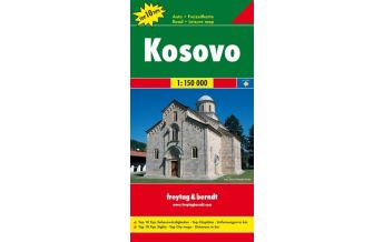 Road Maps Kosovo freytag & berndt Auto + Freizeitkarte Kosovo 1:150.000 Freytag-Berndt und ARTARIA