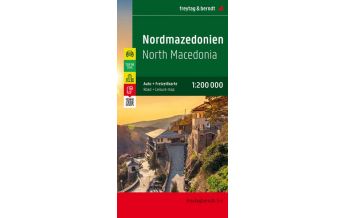 f&b Road Maps freytag & berndt Auto + Freizeitkarte, Nordmazedonien 1:200.000 Freytag-Berndt und ARTARIA