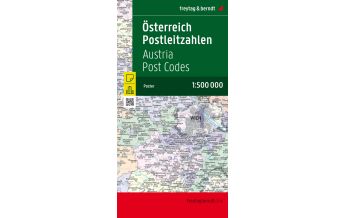 Postcode Maps freytag & berndt Karte Österreich Postleitzahlen, gefaltet 1:500.000 Freytag-Berndt und ARTARIA