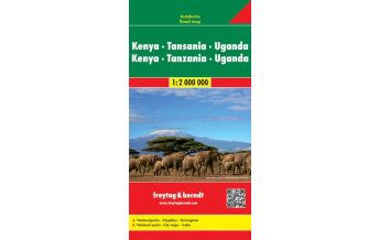 f&b Straßenkarten f&b Autokarte Kenya - Tansania - Uganda - Ruanda 1:2 Mio. Freytag-Berndt und ARTARIA