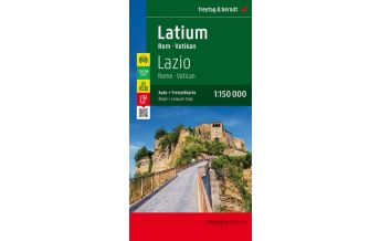 f&b Road Maps freytag & berndt Auto + Freizeitkarte Latium -  Rom - Vatikan 1:150.000 Freytag-Berndt und ARTARIA