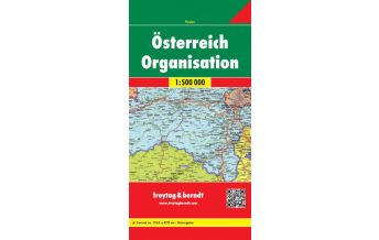 f&b Road Maps freytag & berndt Karte Österreich Organisation 1:500.000 Freytag-Berndt und ARTARIA