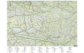 Austria Wandkarte: Kärnten-Osttirol 1:200.000 Freytag-Berndt und Artaria