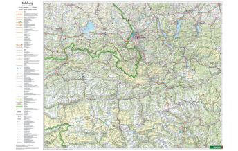 Österreich Wandkarte: Salzburg - Salzkammergut 1:200.000 Freytag-Berndt und Artaria