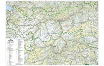 Österreich Wandkarte: Tirol - Vorarlberg 1:200.000 Freytag-Berndt und Artaria