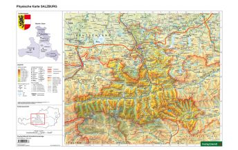 Hiking Maps f&b Schulhandkarte - Salzburg physisch 1:400.000 Freytag-Berndt und ARTARIA