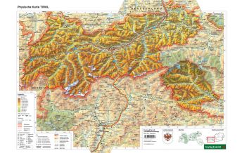 Wanderkarten f&b Schulhandkarte *GEFALZT* - Tirol 1:400.000 Freytag-Berndt und ARTARIA