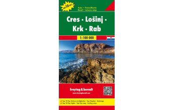 f&b Straßenkarten Cres - Lošinj - Krk - Rab, Autokarte 1:100.000, freytag & berndt Freytag-Berndt und ARTARIA