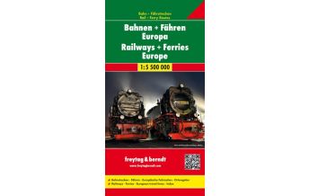 f&b Straßenkarten f&b Bahnen + Fähren Europa, Eisenbahnkarte 1:5,5 Mio. Freytag-Berndt und ARTARIA