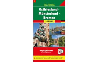 f&b Straßenkarten Ostfriesland - Münsterland - Bremen, Autokarte 1:150.000, Blatt 3 Freytag-Berndt und ARTARIA