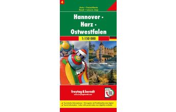 f&b Straßenkarten Hannover - Harz - Ostwestfalen, Autokarte 1:150.000, Blatt 4 Freytag-Berndt und ARTARIA