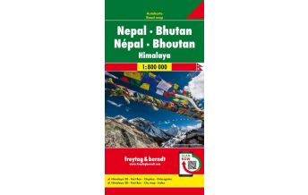 f&b Road Maps Nepal - Bhutan, Autokarte 1:800.000 Freytag-Berndt und ARTARIA