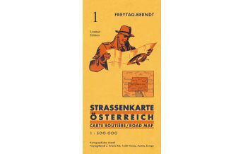 f&b Straßenkarten Österreich, Autokarte mit Retrocover 1:500.000 Freytag-Berndt und ARTARIA