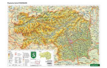 Schulhandkarten Schreibtischunterlage DUO, Schulhandkarte Steiermark 1:400.000 Freytag-Berndt und ARTARIA