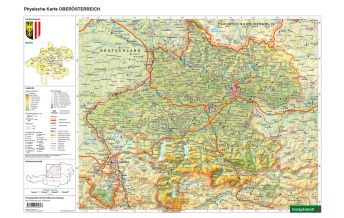 Schulhandkarten Schreibtischunterlage DUO, Schulhandkarte Oberösterreich 1:400.000 Freytag-Berndt und ARTARIA