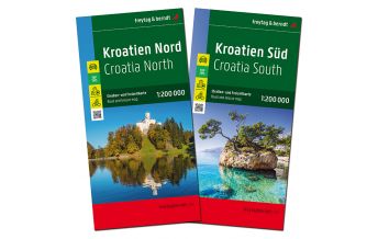f&b Road Maps Kroatien, Straßenkarten-Set 1:200.000, freytag & berndt Freytag-Berndt und ARTARIA