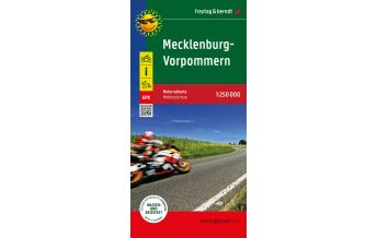 f&b Straßenkarten Mecklenburg-Vorpommern, Motorradkarte 1:250.000, freytag & berndt Freytag-Berndt und Artaria