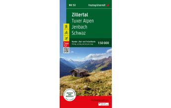 f&b Wanderkarten Zillertal, Wander-, Rad- und Freizeitkarte 1:50.000, freytag & berndt, WK 0151 Freytag-Berndt und Artaria