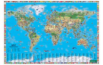 World Maps Weltkarte für Kinder, Schreibtischunterlage, freytag & berndt Freytag-Berndt und Artaria