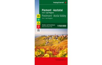 f&b Straßenkarten Piemont - Aostatal, Straßen- und Freizeitkarte 1:150.000, freytag & berndt Freytag-Berndt und ARTARIA