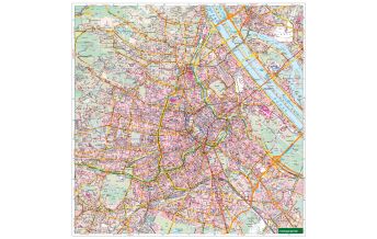 f&b Stadtpläne Wandkarte: Wien 1:20.000, Bezirke rosa Freytag-Berndt und Artaria