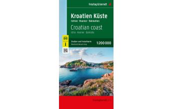 f&b Road Maps Kroatien Küste, Straßen- und Freizeitkarte 1:200.000, freytag & berndt Freytag-Berndt und Artaria