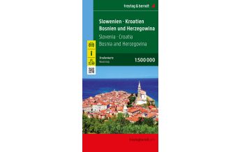 Road Maps Bosnia and Herzegovina Slowenien - Kroatien - Bosnien und Herzegowina, Straßenkarte 1:500.000, freytag & berndt Freytag-Berndt und Artaria