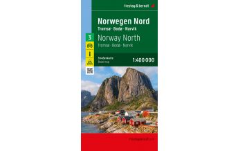 Road Maps Norway Norwegen Nord, Straßenkarte 1:400.000, freytag & berndt Freytag-Berndt und Artaria