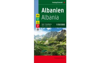 f&b Straßenkarten Albanien, Straßen- und Freizeitkarte 1:150.000, freytag & berndt Freytag-Berndt und Artaria