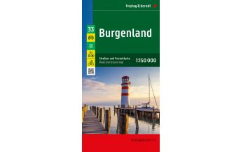 f&b Road Maps Burgenland, Straßen- und Freizeitkarte 1:150.000, freytag & berndt Freytag-Berndt und Artaria