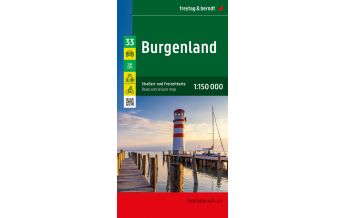 f&b Straßenkarten Burgenland, Straßen- und Freizeitkarte 1:150.000, freytag & berndt Freytag-Berndt und Artaria