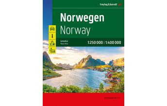 f&b Road Maps Norwegen, Autoatlas 1:250.000 - 1:400.000, freytag & berndt Freytag-Berndt und Artaria