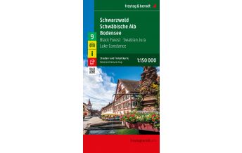 f&b Straßenkarten Schwarzwald - Schwäbische Alb - Bodensee, Straßen- und Freizeitkarte 1:150.000, freytag & berndt Freytag-Berndt und Artaria