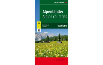 f&b Straßenkarten Alpenländer, Straßenkarte 1:800.000, freytag & berndt Freytag-Berndt und Artaria